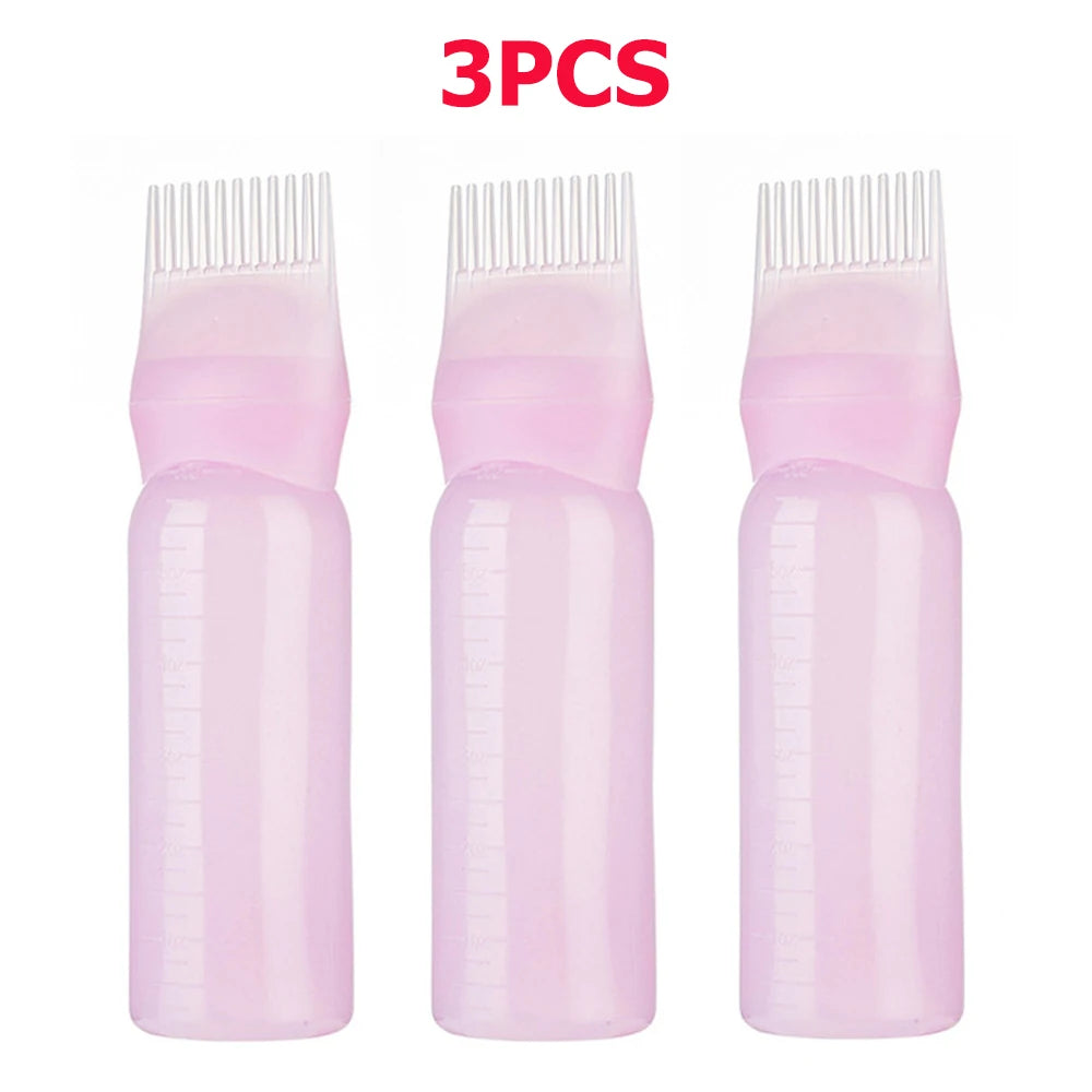 Precision Hair Oil Applicator Bottle Set (3 Pack, 120ml)