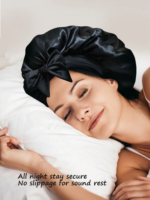 Glowstrands Satin Sleep Bonnet with Tie Band